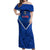 Samoa Rugby Off Shoulder Maxi Dress 2023 Go Manu Samoa LT14 Women Blue - Polynesian Pride