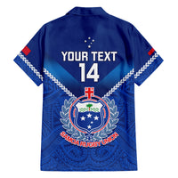 Custom Samoa Rugby Family Matching Long Sleeve Bodycon Dress and Hawaiian Shirt 2023 Go Manu Samoa LT14 - Polynesian Pride