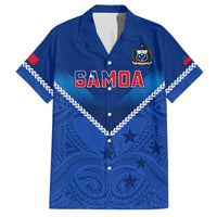 Custom Samoa Rugby Hawaiian Shirt 2023 Go Manu Samoa LT14 Blue - Polynesian Pride