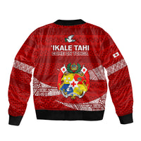 Tonga Rugby Bomber Jacket 2023 Ikale Tahi Tongan Ngatu Pattern LT14 - Polynesian Pride