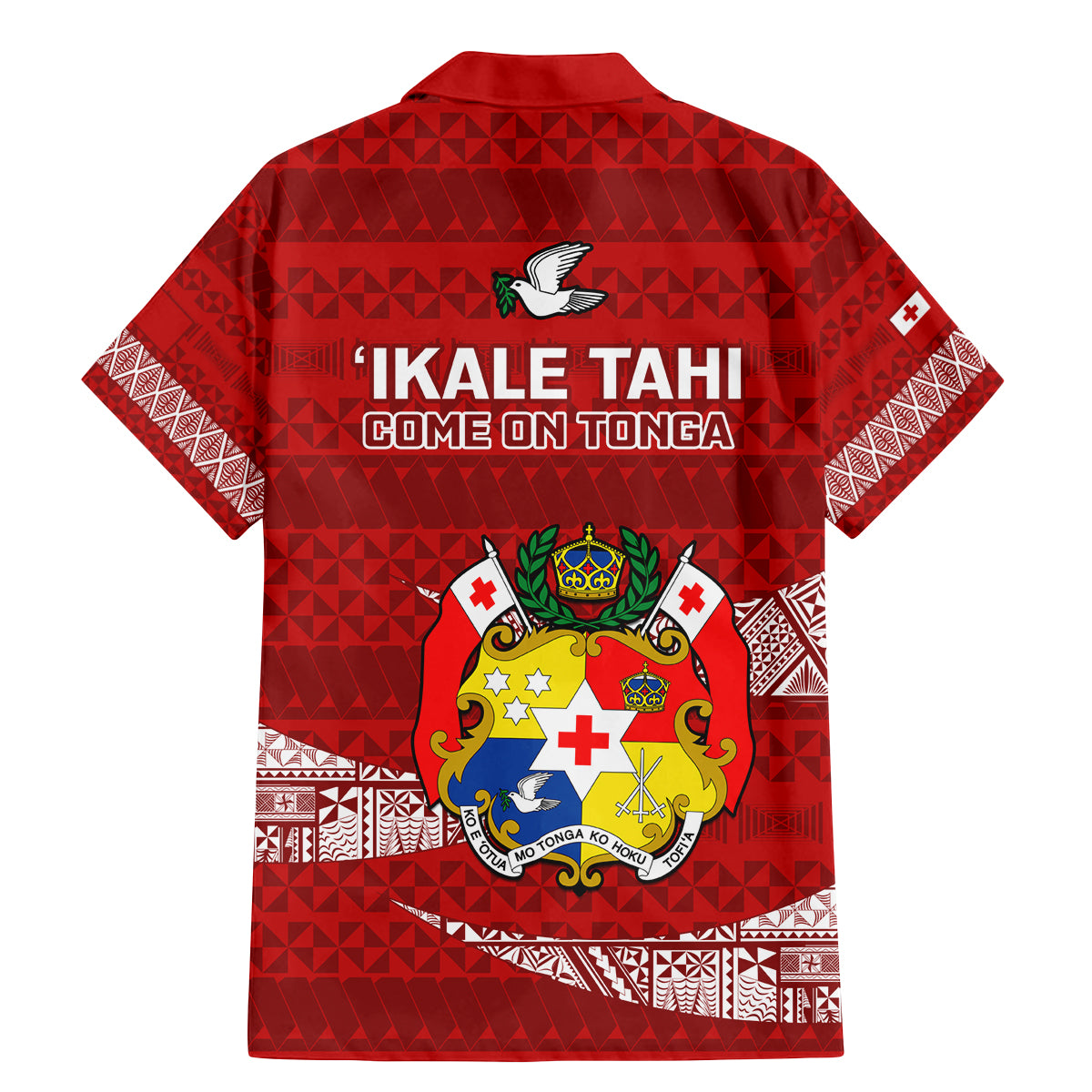 Tonga Rugby Family Matching Mermaid Dress and Hawaiian Shirt 2023 Ikale Tahi Tongan Ngatu Pattern LT14 - Polynesian Pride