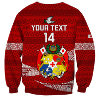 Custom Tonga Rugby Sweatshirt 2023 Ikale Tahi Tongan Ngatu Pattern LT14 - Polynesian Pride