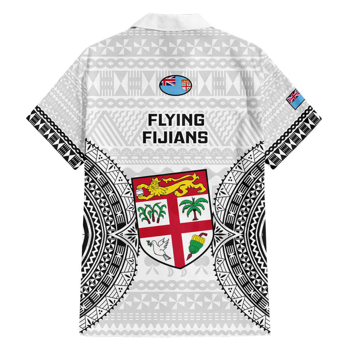 Fiji Rugby Family Matching Off Shoulder Short Dress and Hawaiian Shirt 2023 Go Champions World Cup Fijian Tapa Pattern LT14 - Polynesian Pride