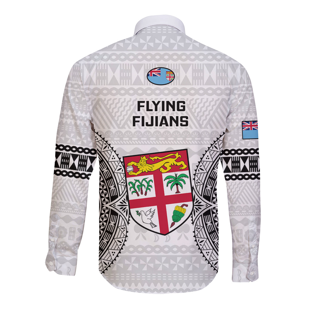 Fiji Rugby Long Sleeve Button Shirt 2023 Go Champions World Cup Fijian Tapa Pattern LT14 - Polynesian Pride