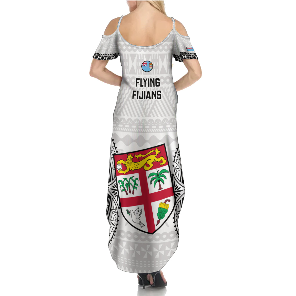 Fiji Rugby Summer Maxi Dress 2023 Go Champions World Cup Fijian Tapa Pattern LT14 - Polynesian Pride