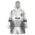 Fiji Rugby Wearable Blanket Hoodie 2023 Go Champions World Cup Fijian Tapa Pattern LT14 One Size White - Polynesian Pride