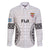 Custom Fiji Rugby Family Matching Off Shoulder Long Sleeve Dress and Hawaiian Shirt 2023 Go Champions World Cup Fijian Tapa Pattern LT14 Dad's Shirt - Long Sleeve White - Polynesian Pride