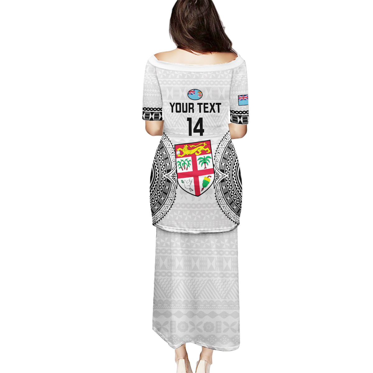 Custom Fiji Rugby Family Matching Puletasi Dress and Hawaiian Shirt 2023 Go Champions World Cup Fijian Tapa Pattern LT14 - Polynesian Pride