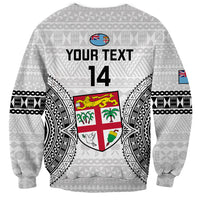 Custom Fiji Rugby Sweatshirt 2023 Go Champions World Cup Fijian Tapa Pattern LT14 - Polynesian Pride