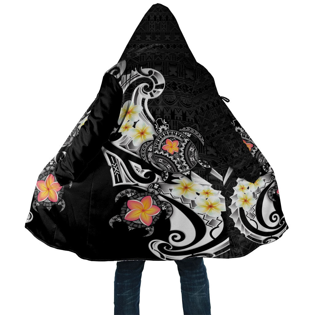 Bula Fiji Tapa Turtle Cloak Plumeria Fijian Masi Vonu Black