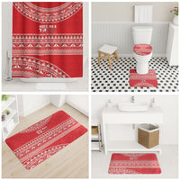 Mate Ma'a Tonga 2026 Rugby Bathroom Set Go Champions Tongan Ngatu Pattern LT14 - Polynesian Pride