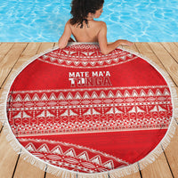 Mate Ma'a Tonga 2026 Rugby Beach Blanket Go Champions Tongan Ngatu Pattern LT14 - Polynesian Pride