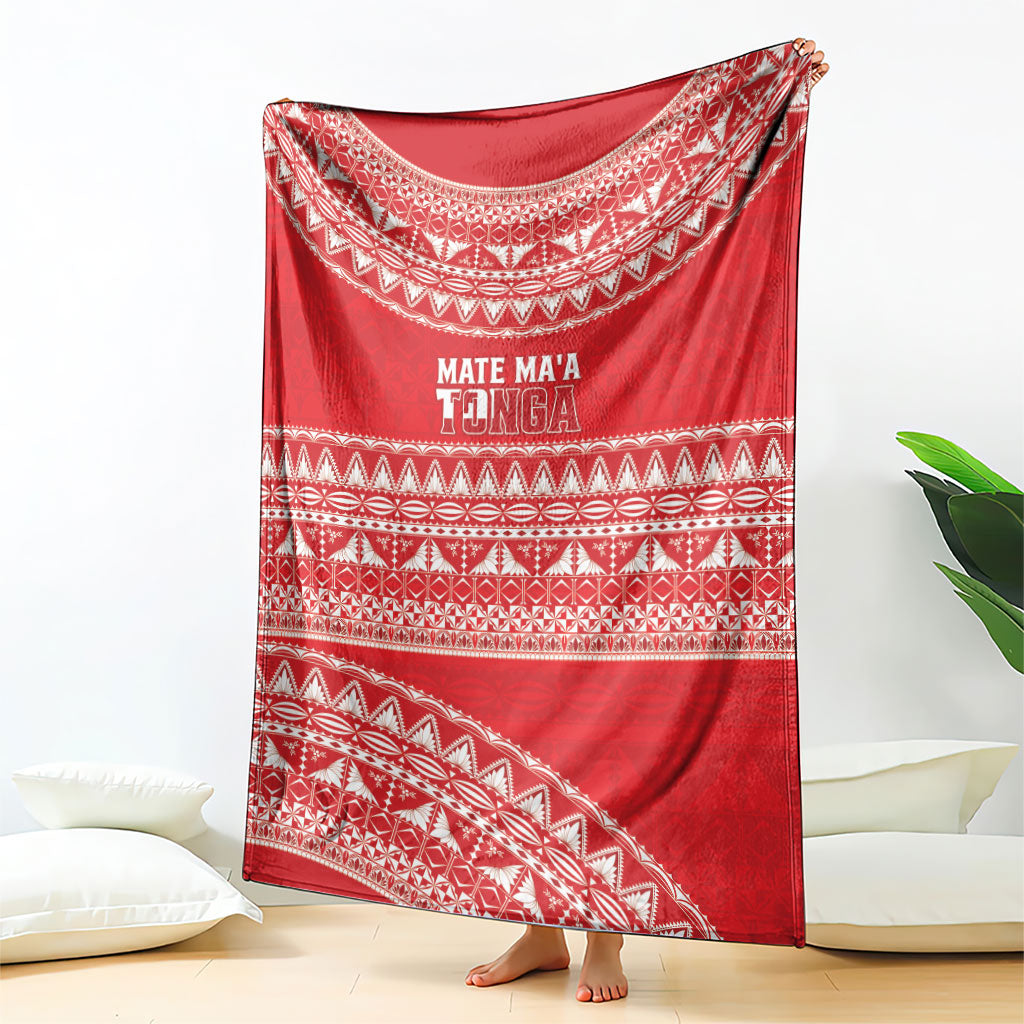 Mate Ma'a Tonga 2026 Rugby Blanket Go Champions Tongan Ngatu Pattern LT14 - Polynesian Pride