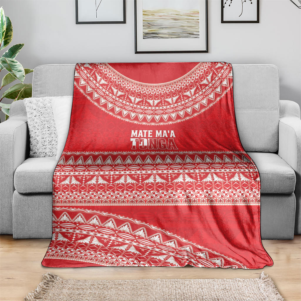 Mate Ma'a Tonga 2026 Rugby Blanket Go Champions Tongan Ngatu Pattern LT14 - Polynesian Pride