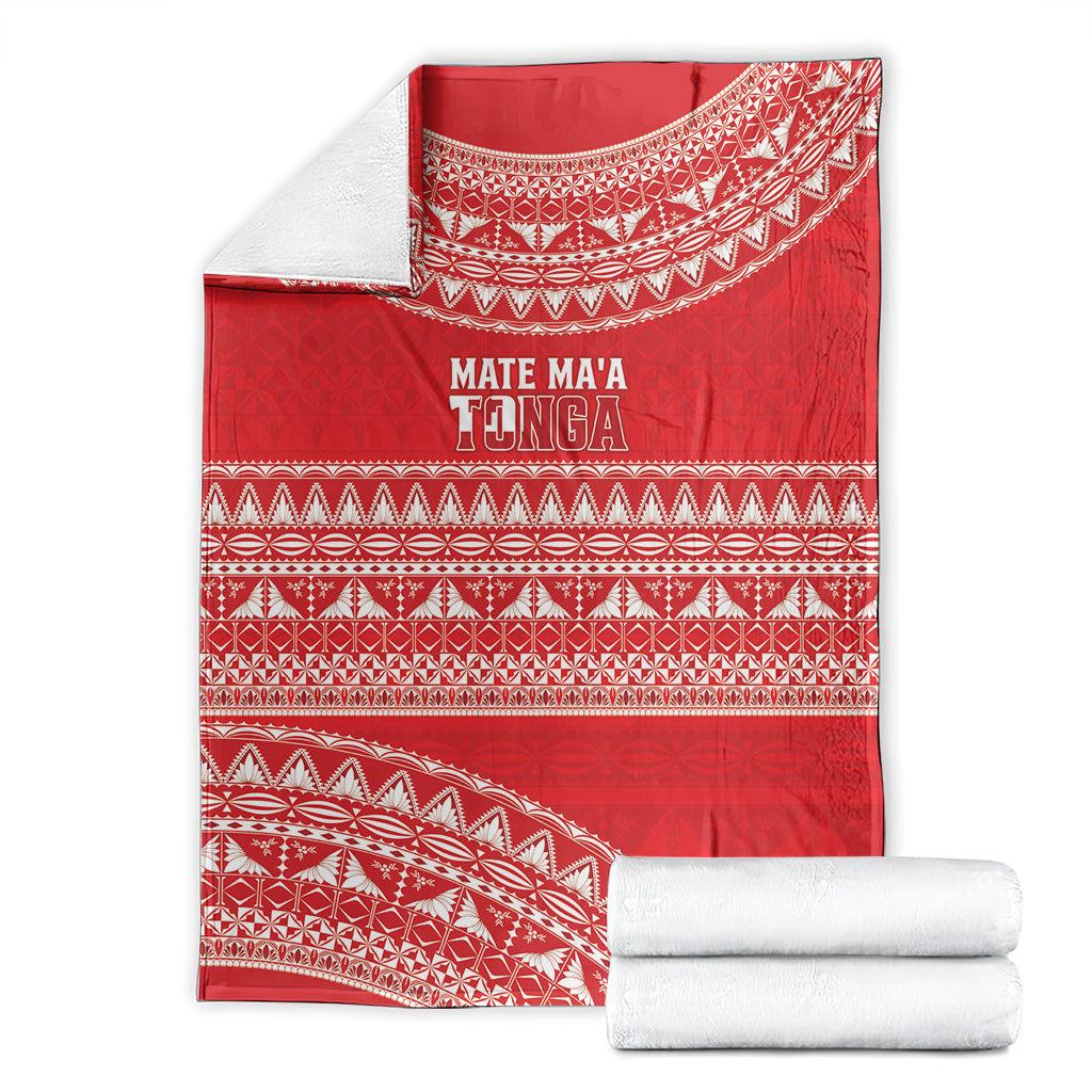 Mate Ma'a Tonga 2026 Rugby Blanket Go Champions Tongan Ngatu Pattern LT14 - Polynesian Pride