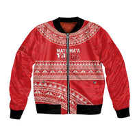 Mate Ma'a Tonga 2026 Rugby Custom Bomber Jacket Go Champions Tongan Ngatu Pattern