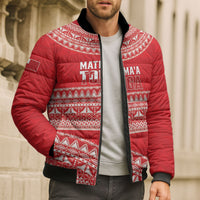 Mate Ma'a Tonga 2026 Rugby Custom Bomber Puffer Jacket Go Champions Tongan Ngatu Pattern LT14 - Polynesian Pride