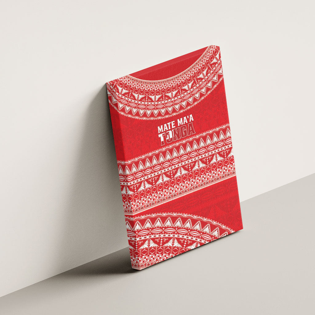 Mate Ma'a Tonga 2026 Rugby Canvas Wall Art Go Champions Tongan Ngatu Pattern LT14 - Polynesian Pride