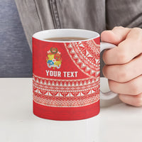 Mate Ma'a Tonga 2026 Rugby Custom Ceramic Mug Go Champions Tongan Ngatu Pattern LT14 - Polynesian Pride
