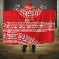 Mate Ma'a Tonga 2026 Rugby Hooded Blanket Go Champions Tongan Ngatu Pattern LT14 - Polynesian Pride