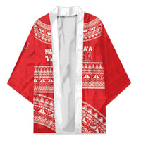 Mate Ma'a Tonga 2026 Rugby Custom Kimono Go Champions Tongan Ngatu Pattern LT14 Unisex Red - Polynesian Pride