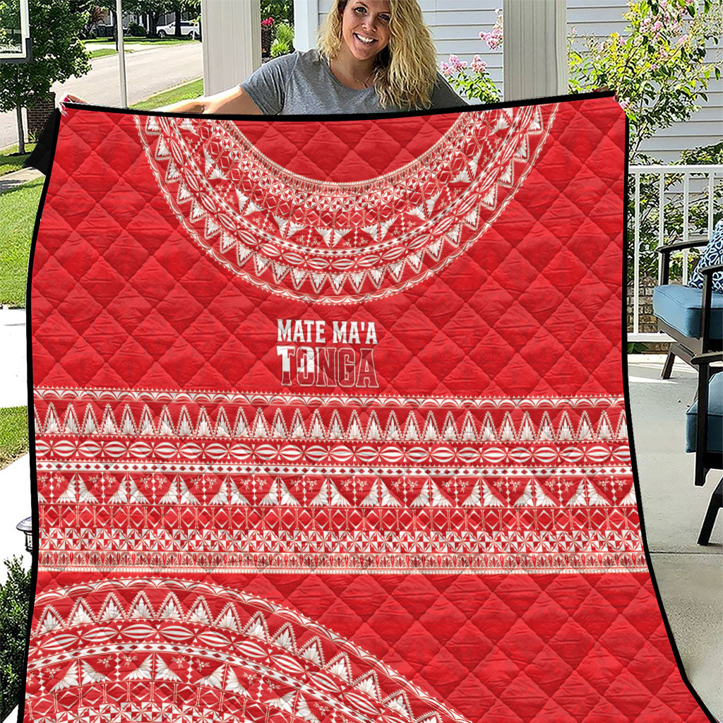Mate Ma'a Tonga 2026 Rugby Quilt Go Champions Tongan Ngatu Pattern
