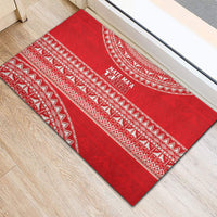 Mate Ma'a Tonga 2026 Rugby Rubber Doormat Go Champions Tongan Ngatu Pattern LT14 - Polynesian Pride