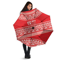 Mate Ma'a Tonga 2026 Rugby Umbrella Go Champions Tongan Ngatu Pattern LT14 - Polynesian Pride