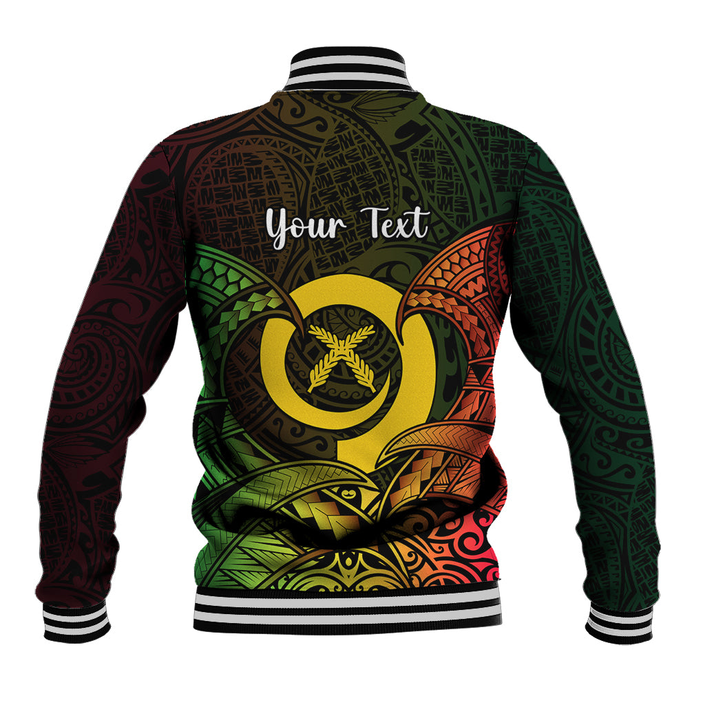 Personalised Vanuatu Family Day Baseball Jacket Happy 26 December Vanuatuan Pig Tusk LT14 - Polynesian Pride
