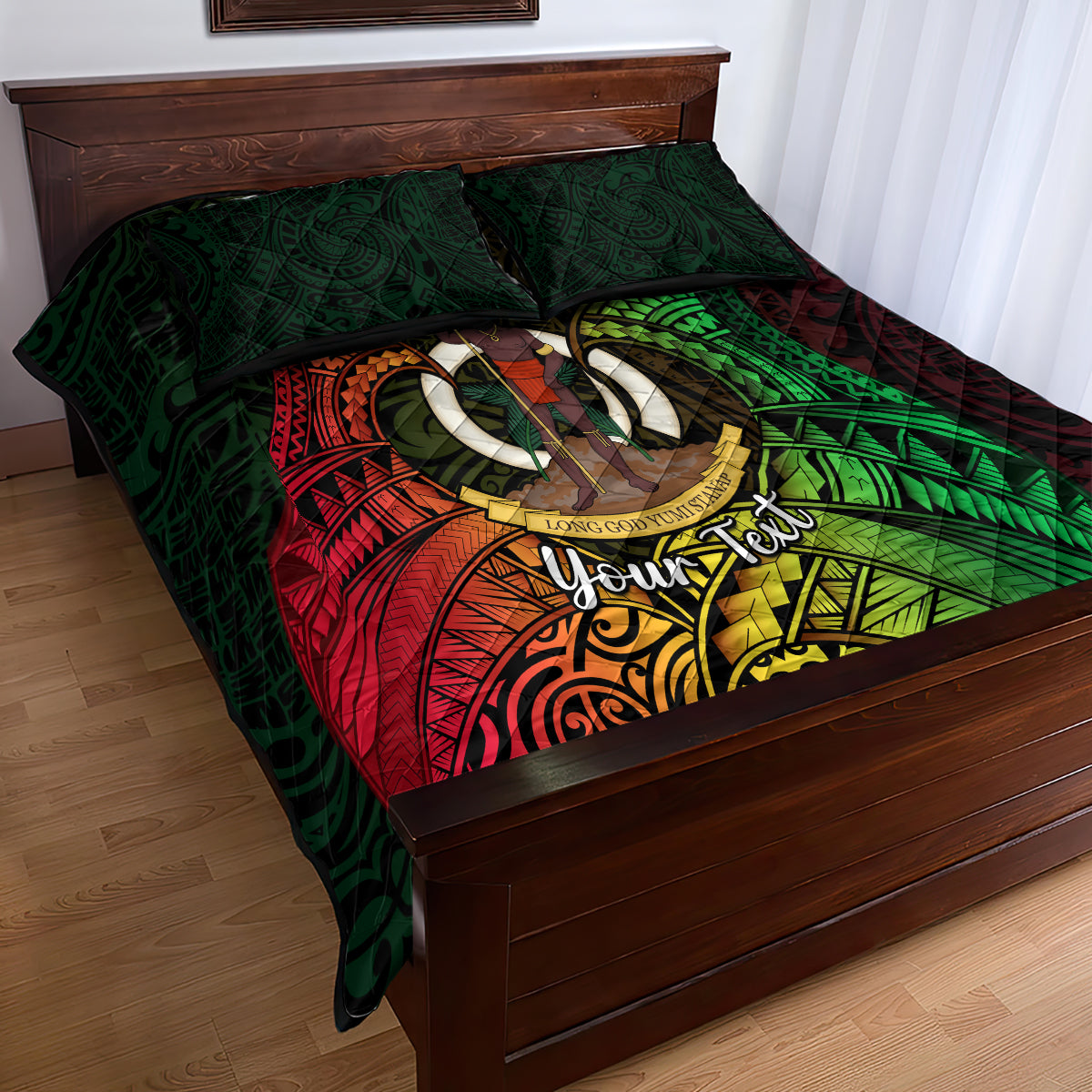 Personalised Vanuatu Family Day Quilt Bed Set Happy 26 December Vanuatuan Pig Tusk LT14 - Polynesian Pride