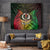 Personalised Vanuatu Family Day Tapestry Happy 26 December Vanuatuan Pig Tusk LT14 Black - Polynesian Pride