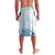 Cyan And White Hawaii Chameleon Lavalava Plumeria Polynesian Tribal Art