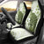 Green And White Hawaii Chameleon Car Seat Cover Plumeria Polynesian Tribal Art