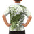 Green And White Hawaii Chameleon Hawaiian Shirt Plumeria Polynesian Tribal Art