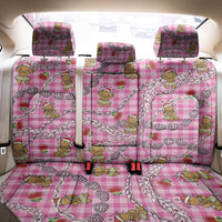 Pink Palaka Hawaii Mele Kalikimaka Back Car Seat Cover Ohia Lehua Shell Leis Funny Gingerbread Santa - Polynesian Pride