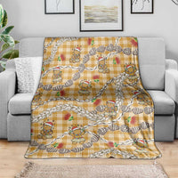 Gold Palaka Hawaii Mele Kalikimaka Blanket Ohia Lehua Shell Leis Funny Gingerbread Santa - Polynesian Pride