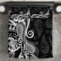Black Polynesia Paisley Bedding Set Polynesian With Tropical Flowers LT14 Black - Polynesian Pride