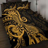 Gold Polynesia Paisley Quilt Bed Set Polynesian With Tropical Flowers LT14 - Polynesian Pride