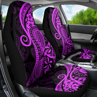 Polynesia Paisley Car Seat Cover Polynesian With Tropical Flowers - Purple LT14 - Polynesian Pride