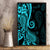 Polynesia Paisley Canvas Wall Art Polynesian With Tropical Flowers - Turquoise LT14 - Polynesian Pride