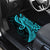 Polynesia Paisley Car Mats Polynesian With Tropical Flowers - Turquoise LT14 - Polynesian Pride