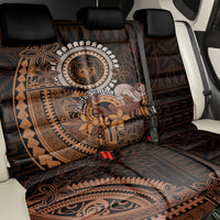 Talofa Samoa Back Car Seat Cover Samoan Kava Bowl Siapo Pattern - Brown LT14 - Polynesian Pride