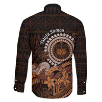 Talofa Samoa Family Matching Mermaid Dress and Hawaiian Shirt Samoan Kava Bowl Siapo Pattern - Brown LT14 - Polynesian Pride