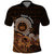 Talofa Samoa Polo Shirt Samoan Kava Bowl Siapo Pattern - Brown LT14 Brown - Polynesian Pride