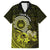 Lime Green Talofa Samoa Family Matching Off Shoulder Maxi Dress and Hawaiian Shirt Samoan Kava Bowl Siapo Pattern LT14 Dad's Shirt - Short Sleeve Lime Green - Polynesian Pride