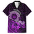 Purple Talofa Samoa Family Matching Off Shoulder Maxi Dress and Hawaiian Shirt Samoan Kava Bowl Siapo Pattern LT14 Dad's Shirt - Short Sleeve Purple - Polynesian Pride