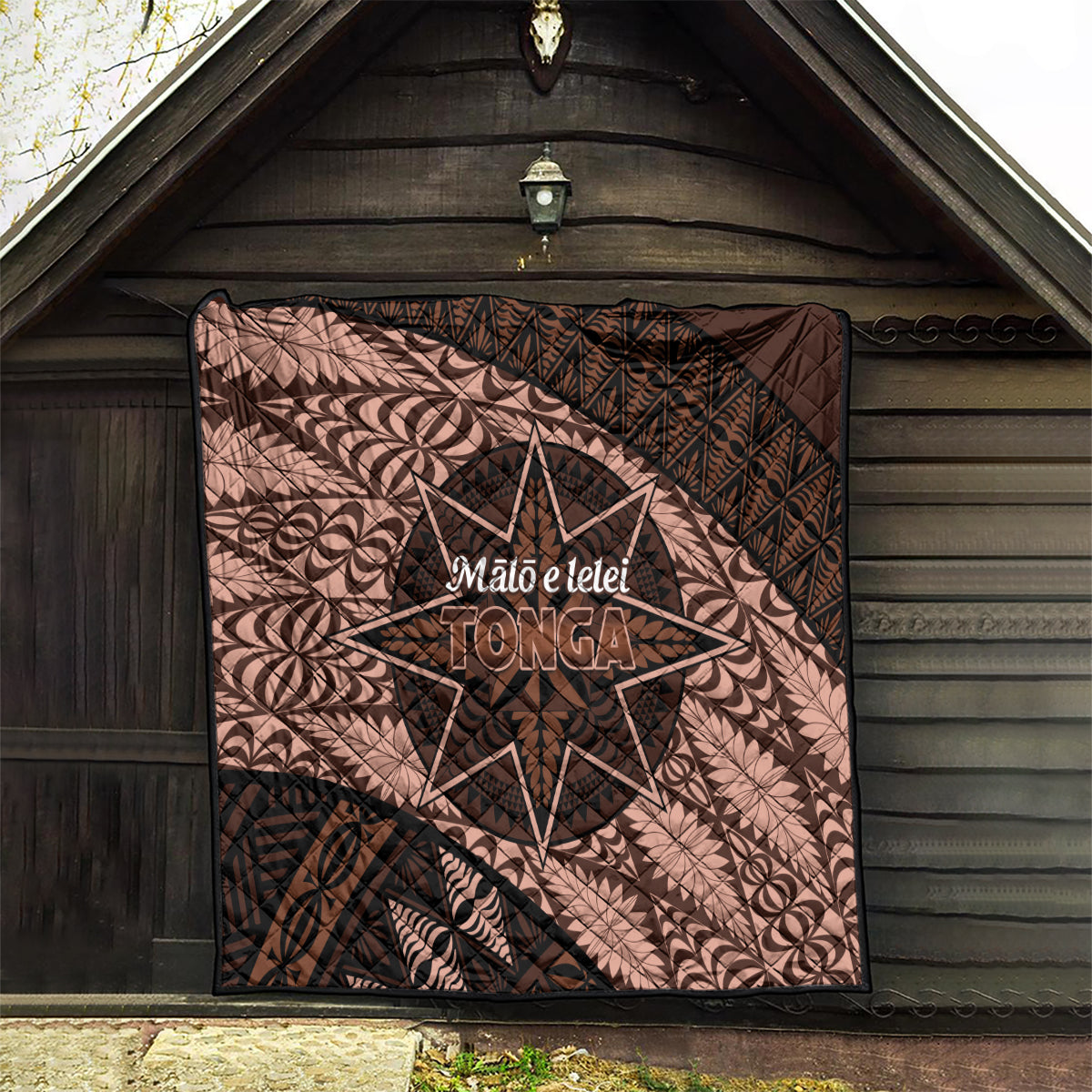 Malo e lelei Tonga Quilt Tongan Ngatu Pattern Vintage Vibes LT14 - Polynesian Pride