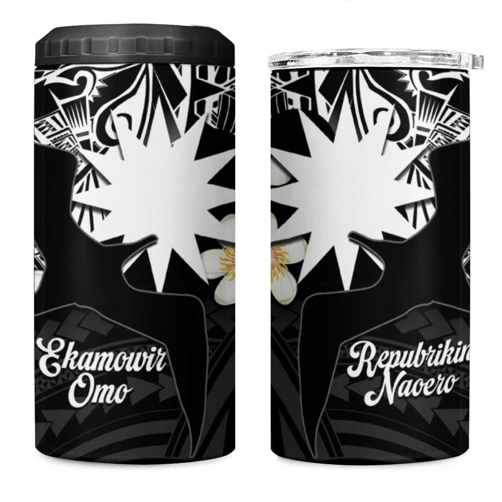 Ekamowir Omo Nauru 4 in 1 Can Cooler Tumbler Naoero Twelve-pointed Star Polynesian Tattoo LT14 One Size: 16 oz Black - Polynesian Pride