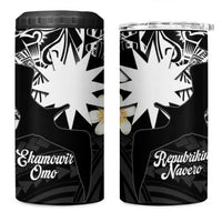 Ekamowir Omo Nauru 4 in 1 Can Cooler Tumbler Naoero Twelve-pointed Star Polynesian Tattoo LT14 One Size: 16 oz Black - Polynesian Pride