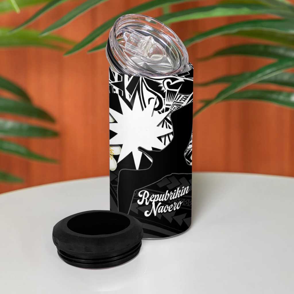 Ekamowir Omo Nauru 4 in 1 Can Cooler Tumbler Naoero Twelve-pointed Star Polynesian Tattoo LT14 - Polynesian Pride